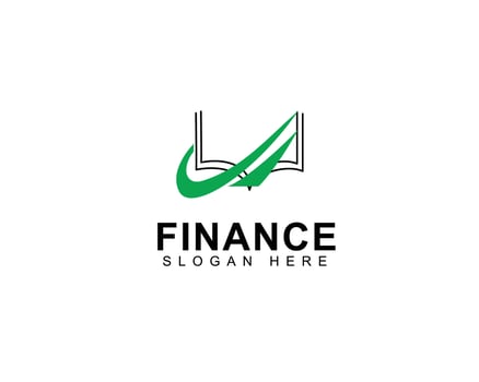 Financial logo design creative concept vector