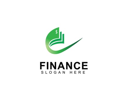 Financial logo design creative concept vector