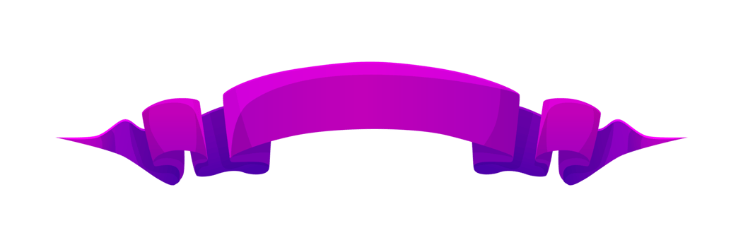 Violet ribbon on transparent background png