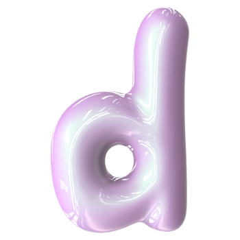 d Font Pink Color 3D Render png