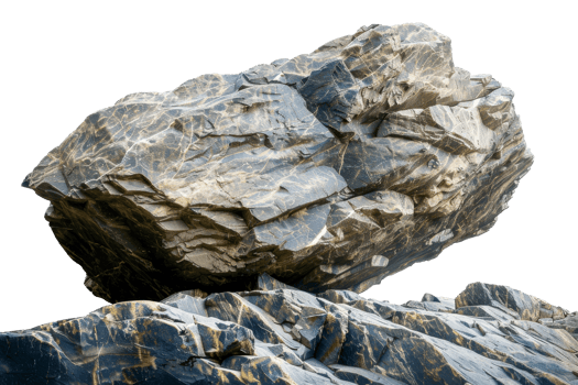Precariously balanced boulder png