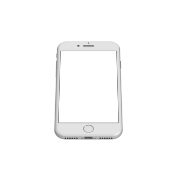 Transparent top display white phone png