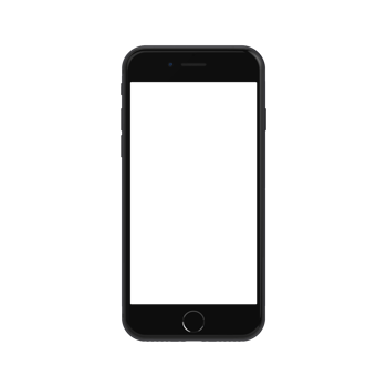 Transparent front display black phone png