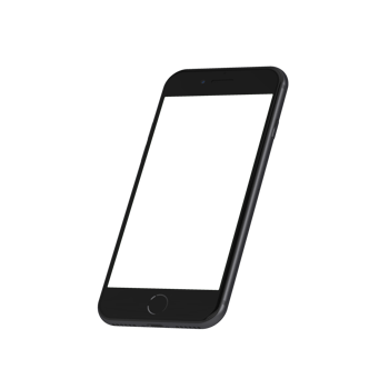 Transparent leaned left display black phone png
