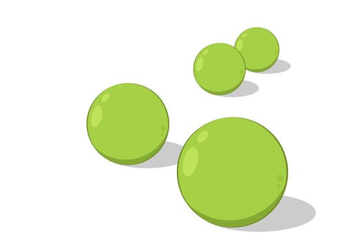 Peas stack . Peas on white background. vector