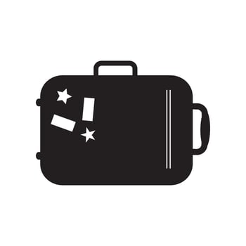 suitcase icon design vector