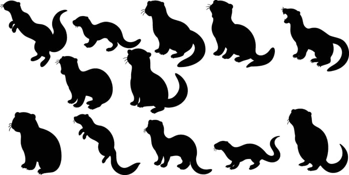 animal silhouette designs, design vector