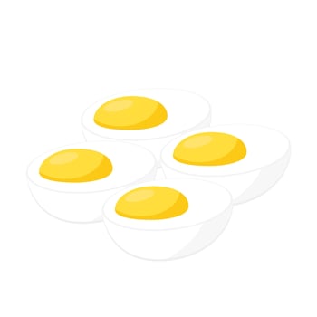 Boiled egg . wallpaper. symbol. logo design. egg on white background. vector