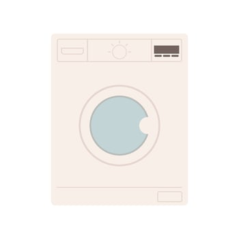 Washing machine . Washing machine on white background. vector