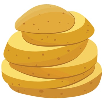 Potato Slices Vegetable Illustration vector