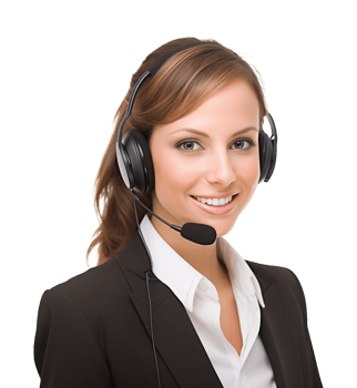 Female Tech Support Isolated on Transparent Background png