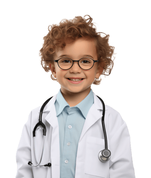 Kid Doctor Isolated on Transparent Background png