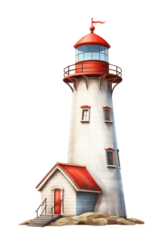 Lighthouse Isolated on Transparent Background png