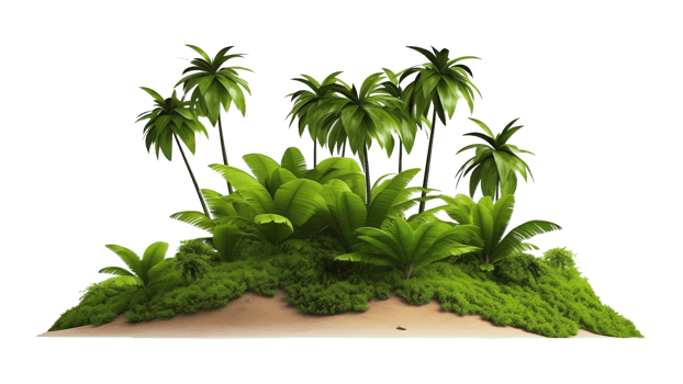 Small Island Isolated on Transparent Background png