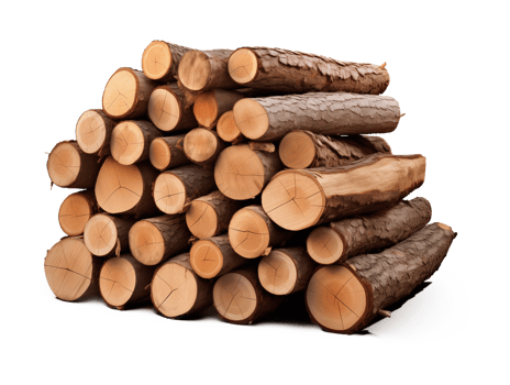 Wood Log Pile Isolated on Transparent Background png