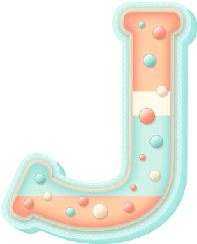Cute Pastel Sweet Alphabet Letter J png