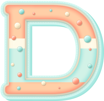 Cute Pastel Sweet Alphabet Letter D png