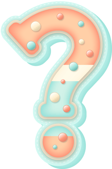 Cute Pastel Sweet Alphabet Letter ,Question mark png