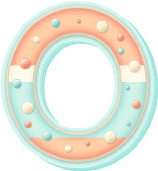 Cute Pastel Sweet Alphabet Number 0 png