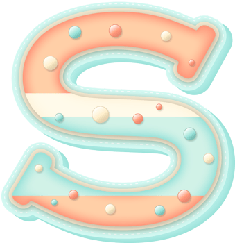 Cute Pastel Sweet Alphabet Letter S png