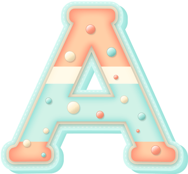 Cute Pastel Sweet Alphabet Letter A png