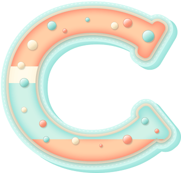 Cute Pastel Sweet Alphabet Letter C png