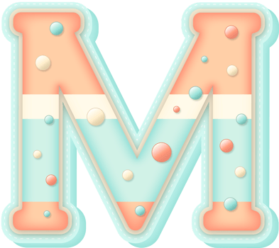 Cute Pastel Sweet Alphabet Letter M png