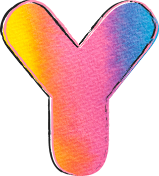 Watercolor Alphabet Lettering Y png
