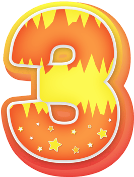 Number 3, Fantasy Alphabet Letter Text Effect png