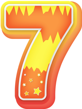 Number 7, Fantasy Alphabet Letter Text Effect png