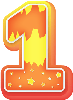 Number 1, Fantasy Alphabet Letter Text Effect png