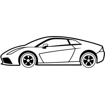 Sports car coloring pages for children coloring book vector