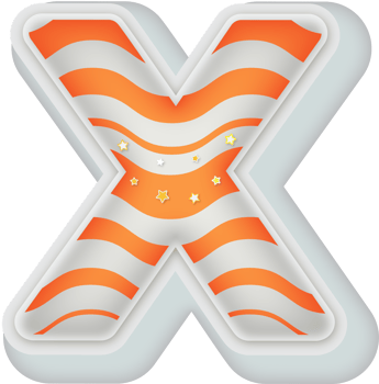 Letter X, 3d Fantasy Alphabet Letter Text Effect png