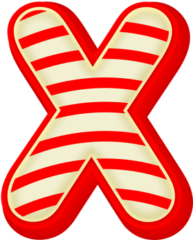 Letter X, Red Gold 3D Alphabet Lettering png
