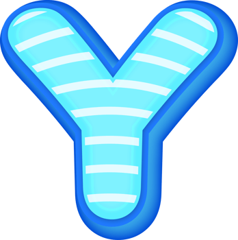 Letter Y, Blue Comic 3D Alphabet Lettering png
