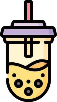 milk tea illustration design vector