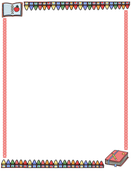 Border frame for back to school png