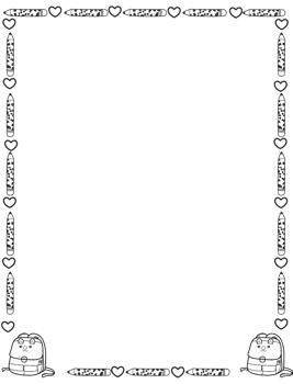 Border frame for back to school png