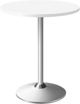 Simple Modern Round White Table. png