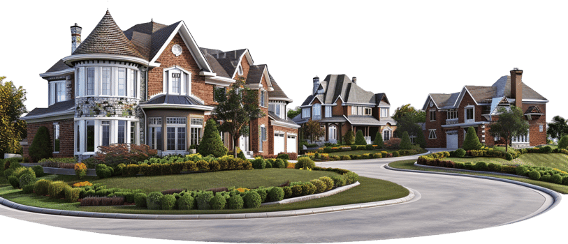 Luxurious Modern Homes with Beautiful Landscaping. png