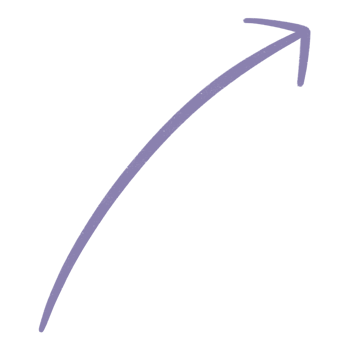 Purple Arrow Line Upward Curved Arrow Sketch Arrow Line Element png