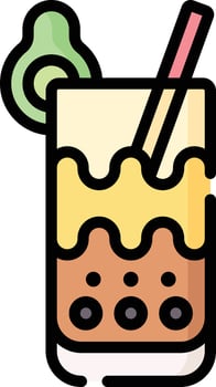 bubble tea illustration design vector