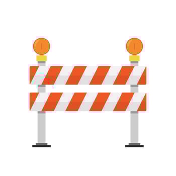 Fence light construction icon. Fence light on white background. vector