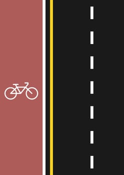 Bike path poster design. Bike path sign . vector