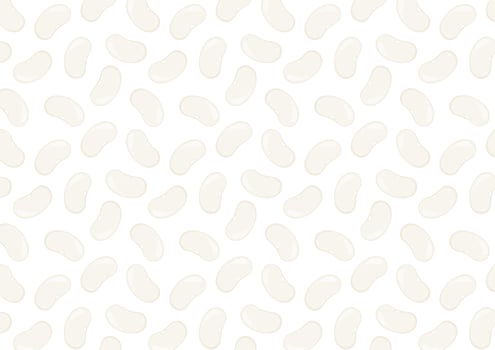 White kidney beans pattern wallpaper. White kidney beans on white background. vector