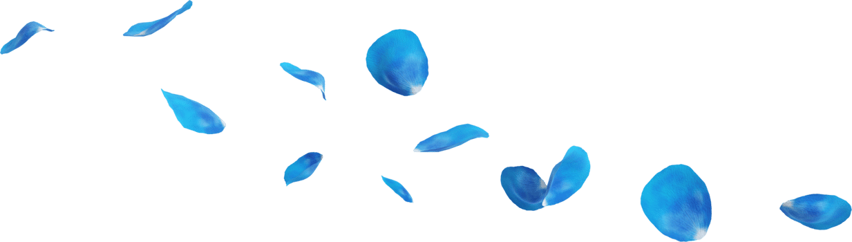 falling blue rose petals png