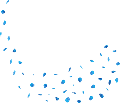 falling blue flower petals png