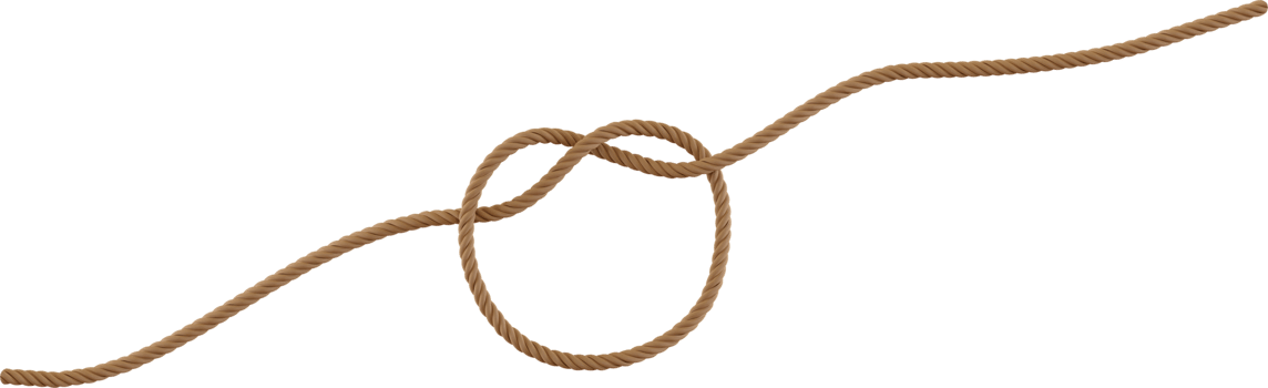 overhand knot rope png