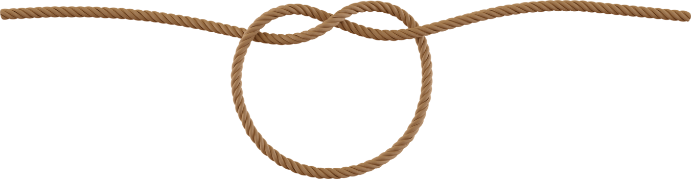 overhand knot rope png