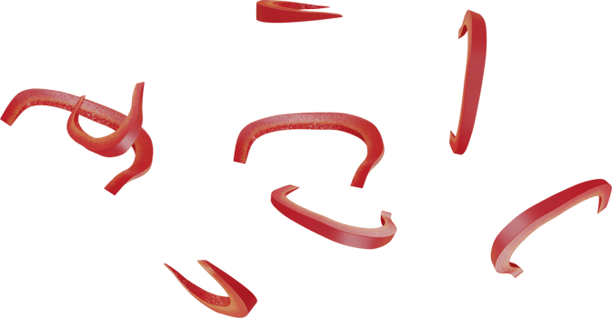 falling red paprika png